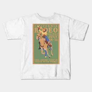 California Rodeo Salinas Vintage Poster 1930s Kids T-Shirt